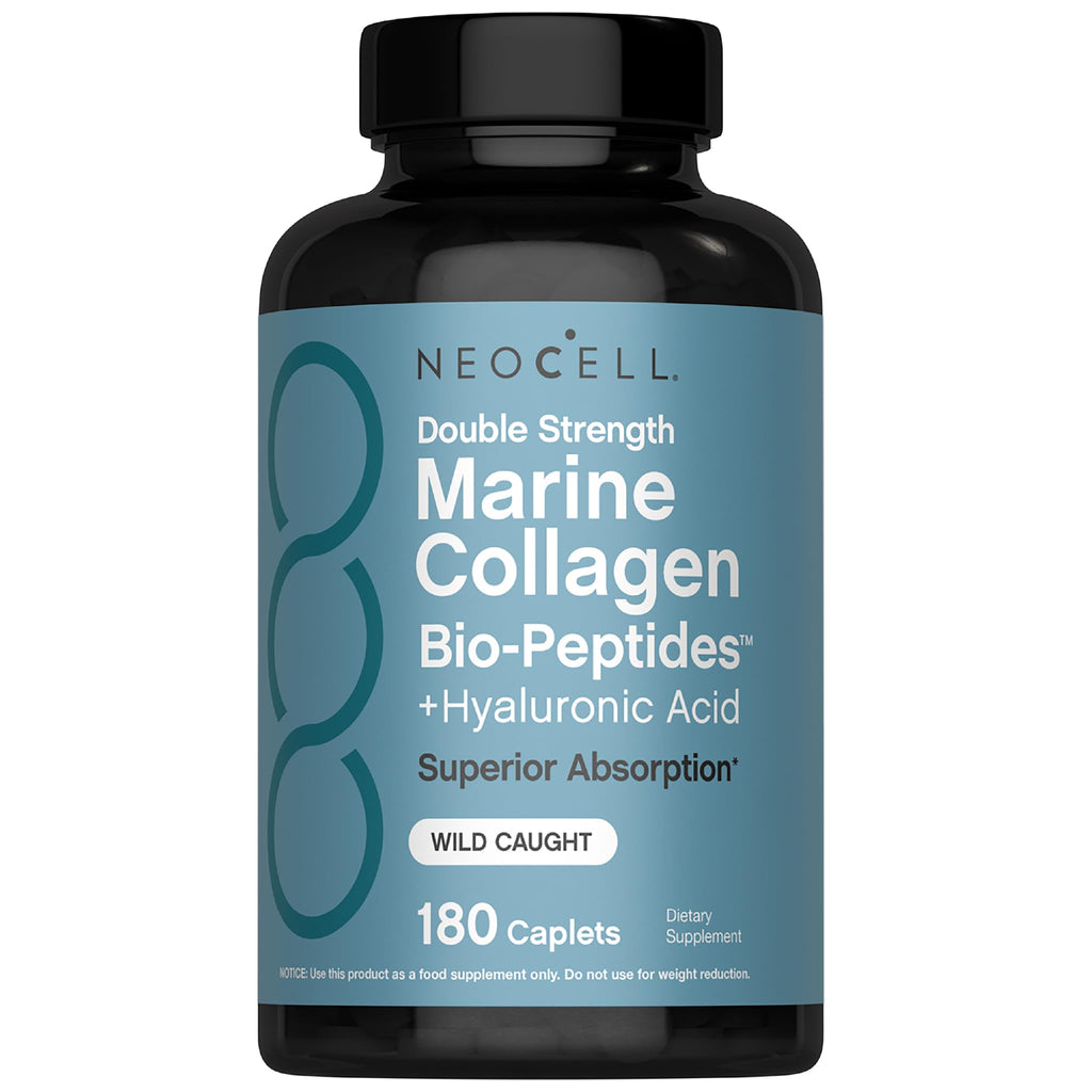 NeoCell Marine Collagen Peptides – 180 Caplets with Hyaluronic Acid