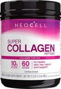 NeoCell Super Collagen Peptides – Grass-Fed Type 1 & 3, Unflavored, 21.2 oz