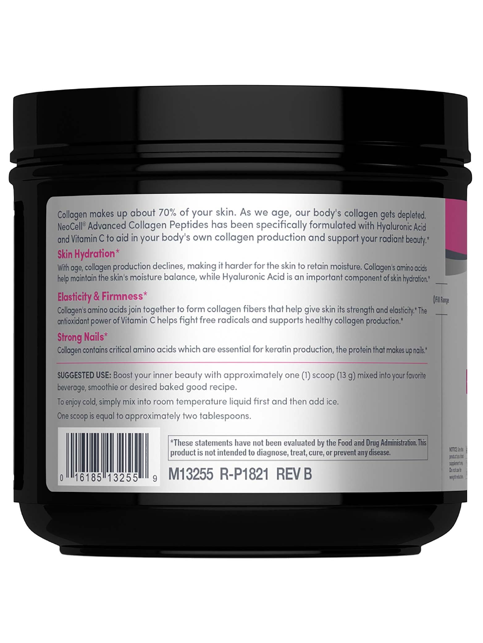 NeoCell Super Collagen Peptides – 13.7 oz | Grass-Fed Bovine | Hyaluronic Acid & Vitamin C