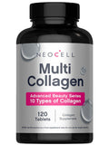 NeoCell Super Multi Collagen Peptides – 120 Tablets | 10 Types of Collagen | Skin, Hair & Nails