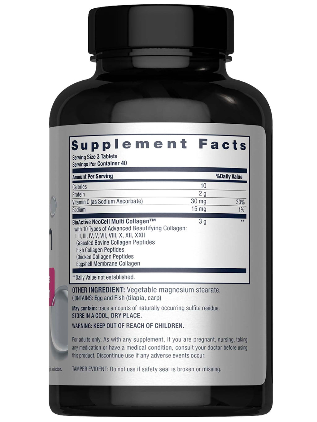 NeoCell Super Multi Collagen Peptides – 120 Tablets | 10 Types of Collagen | Skin, Hair & Nails