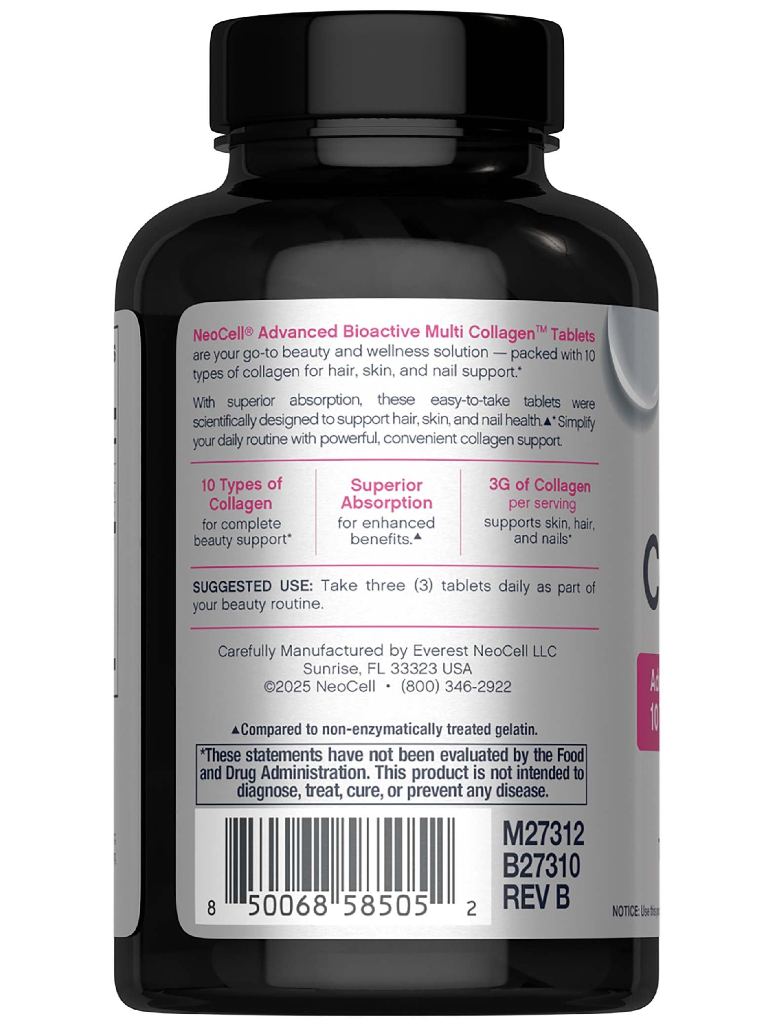 NeoCell Super Multi Collagen Peptides – 120 Tablets | 10 Types of Collagen | Skin, Hair & Nails