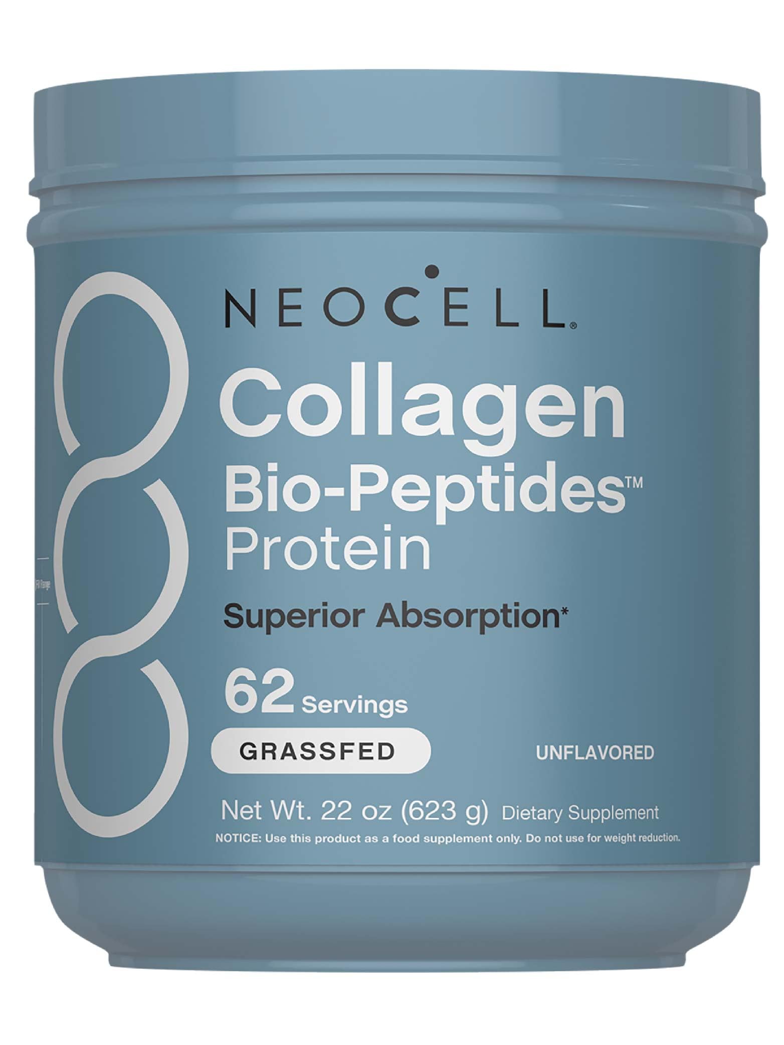 NeoCell Collagen Bio-Peptides Powder 22oz – Grass-Fed, Superior Absorption