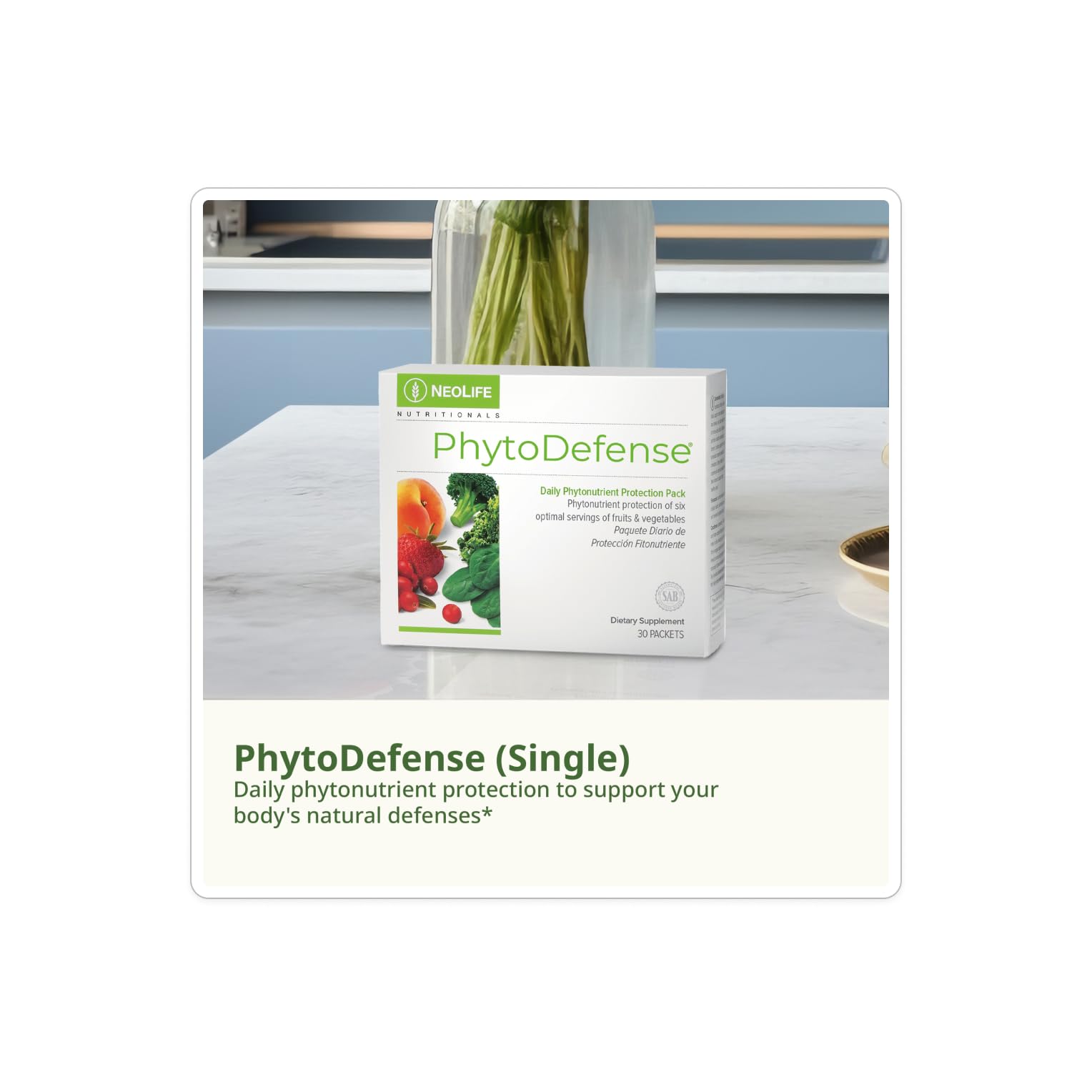 NeoLife PhytoDefense - Phytonutrient Blend (Carotenoid, Flavonoid, Cruciferous) - 30 Daily Packs