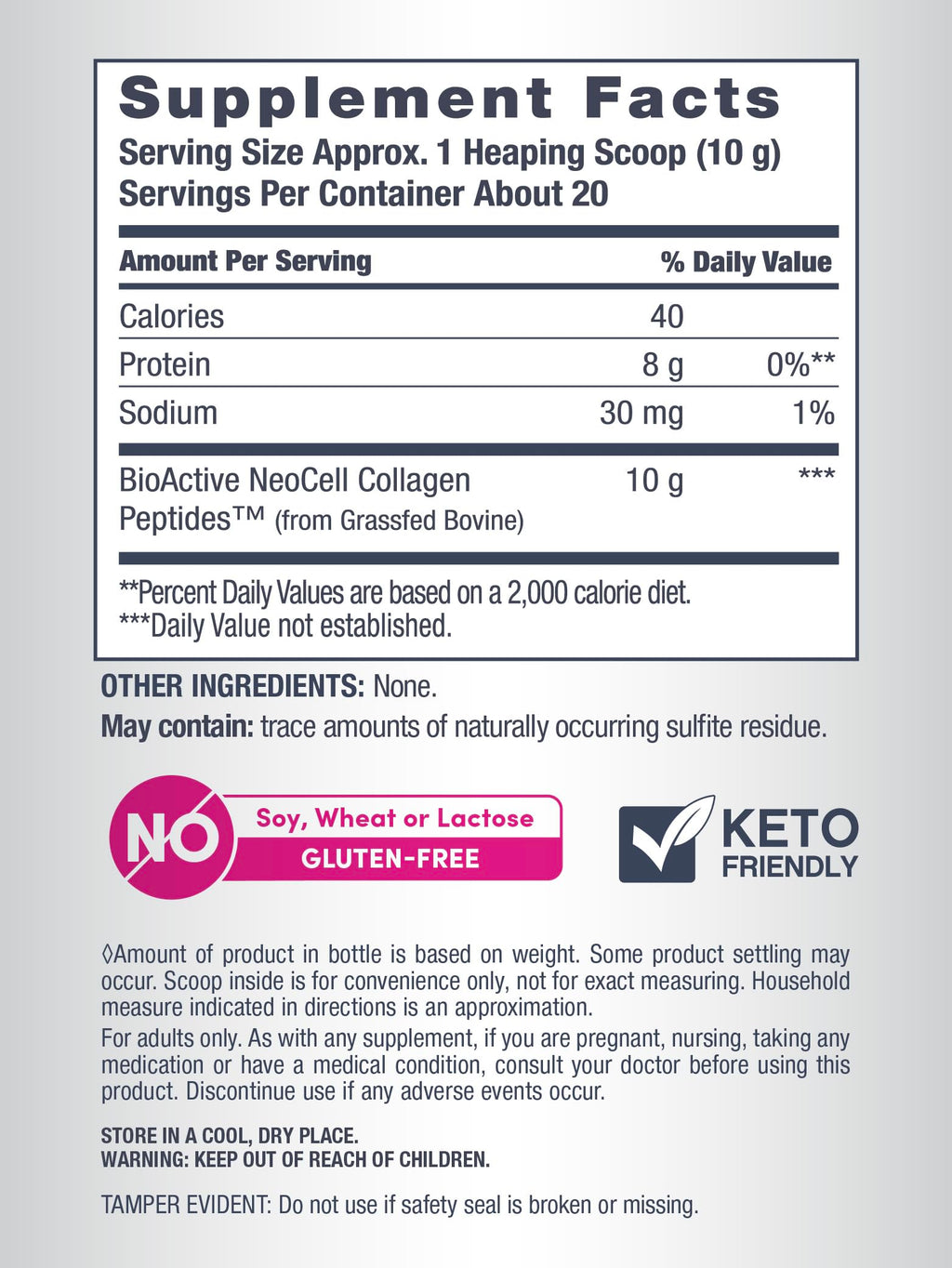 NeoCell Super Collagen Peptides – 10g per Serving, Unflavored, 7 oz Canister