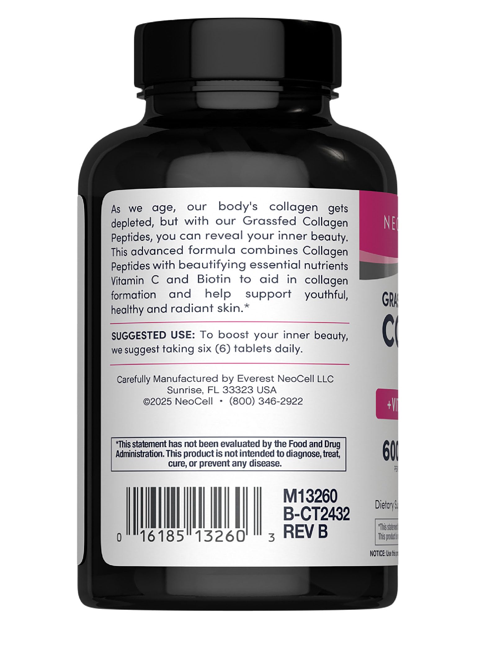 NeoCell Super Collagen with Vitamin C & Biotin – Skin, Hair & Nails Supplement, 180 Count