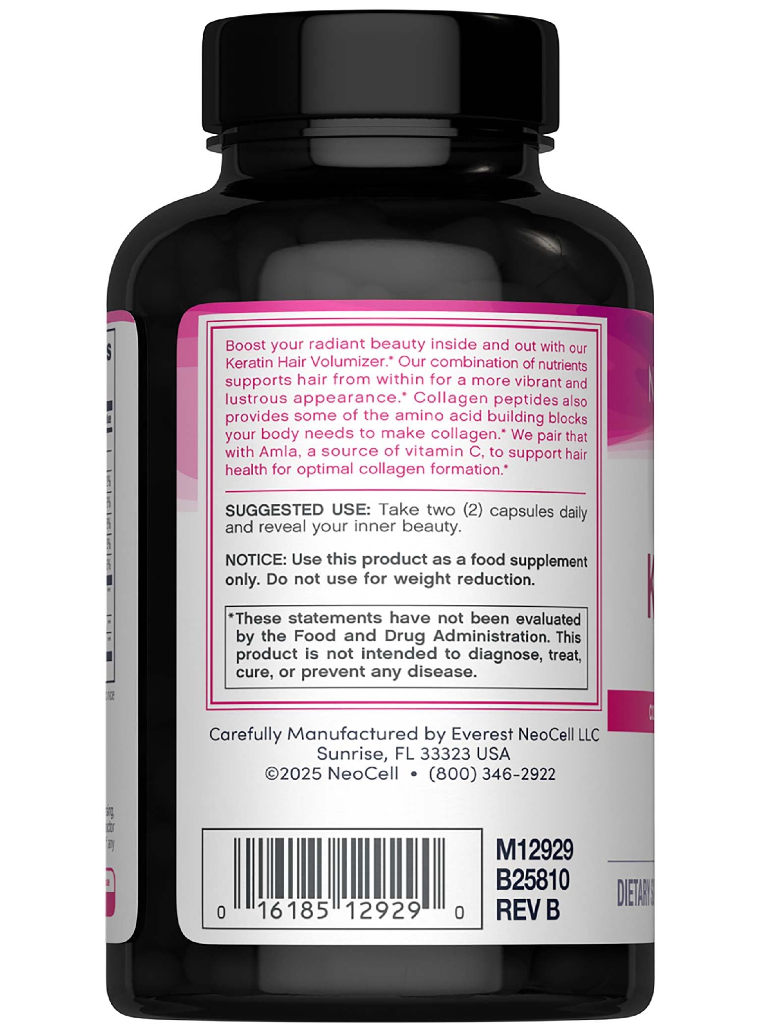 NeoCell Keratin Hair Volumizer with Collagen, Amla Extract & Vitamin C | Hair & Skin Supplement | 60 Count