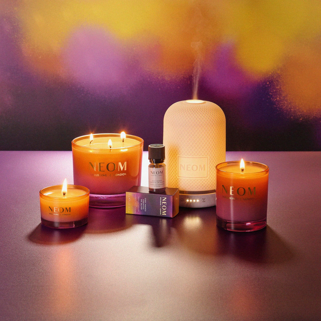 NEOM Cosy Nights Candle Travel Size – Sandalwood, Frankincense & Nutmeg | 100% Natural Wax & Fragrances | Relaxing