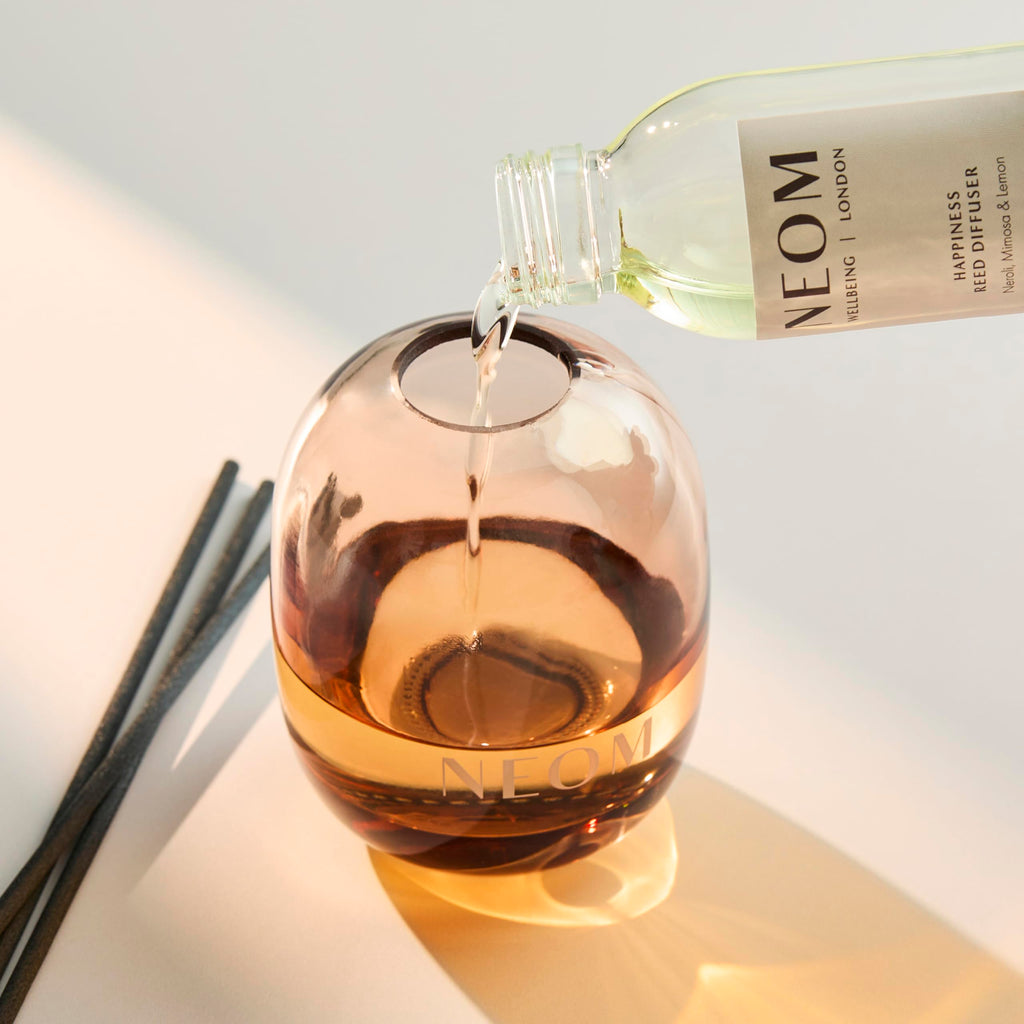 NEOM Happiness Reed Diffuser 100ml – Neroli, Mimosa & Lemon | 12 Weeks, 100% Natural & Refillable
