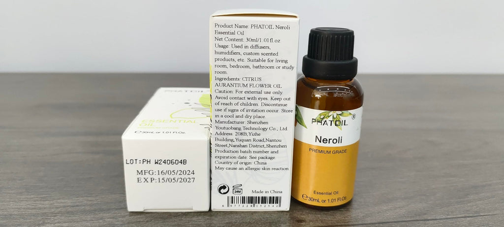 Neroli Essential Oil 30ml | PHATOIL Pure Aromatherapy for Diffusers, DIY Candles & Soaps