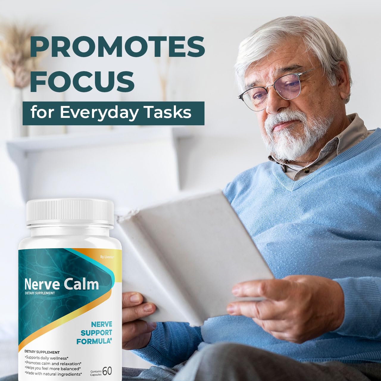 (2 Pack) Nerve Calm Capsules – Official NerveCalm Premium Formula, 60 Capsules