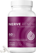 NERVE RENEW Advanced Nerve Support – 300mg Stabilized R-Alpha Lipoic Acid, B Complex & Benfotiamine