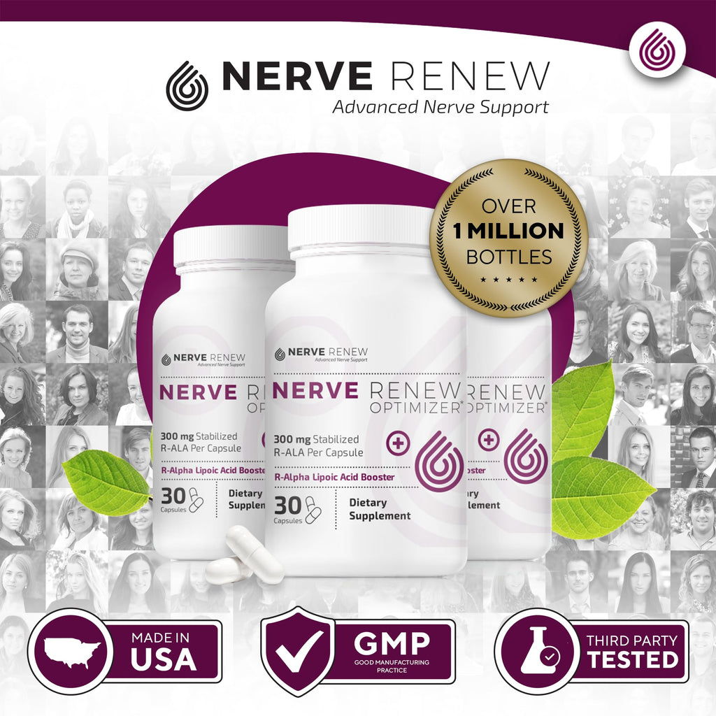 NERVE RENEW Optimizer | 30 Capsules | 300 mg Stabilized R-Alpha Lipoic Acid
