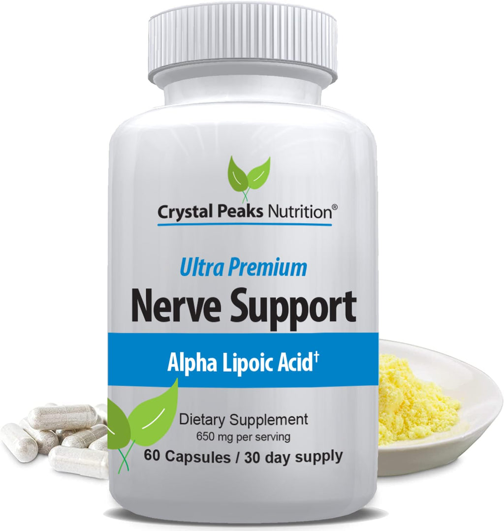 Nerve Support Supplement - 650mg ALA Alpha Lipoic Acid | Non-GMO Veggie Capsules