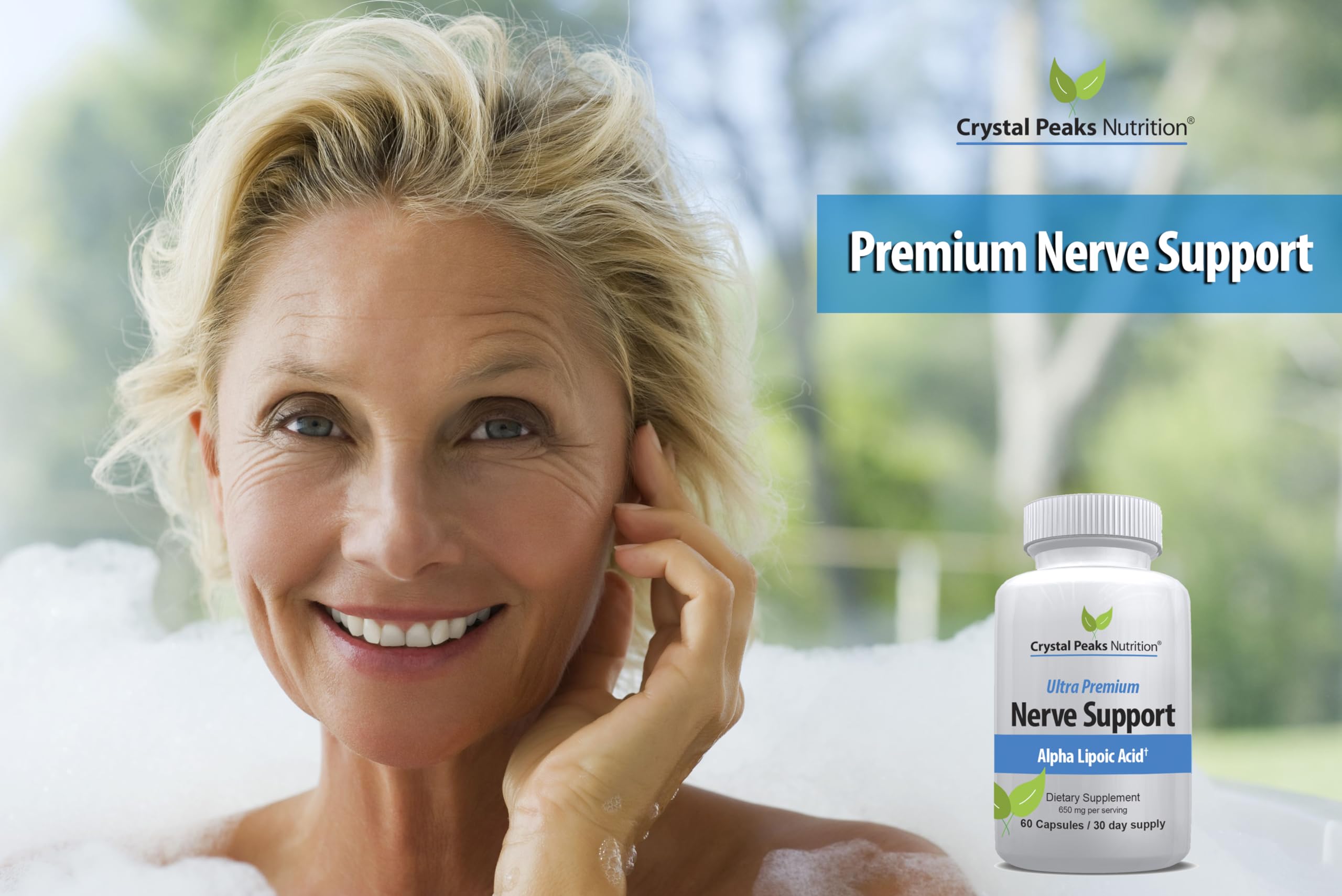 Nerve Support Supplement - 650mg ALA Alpha Lipoic Acid | Non-GMO Veggie Capsules