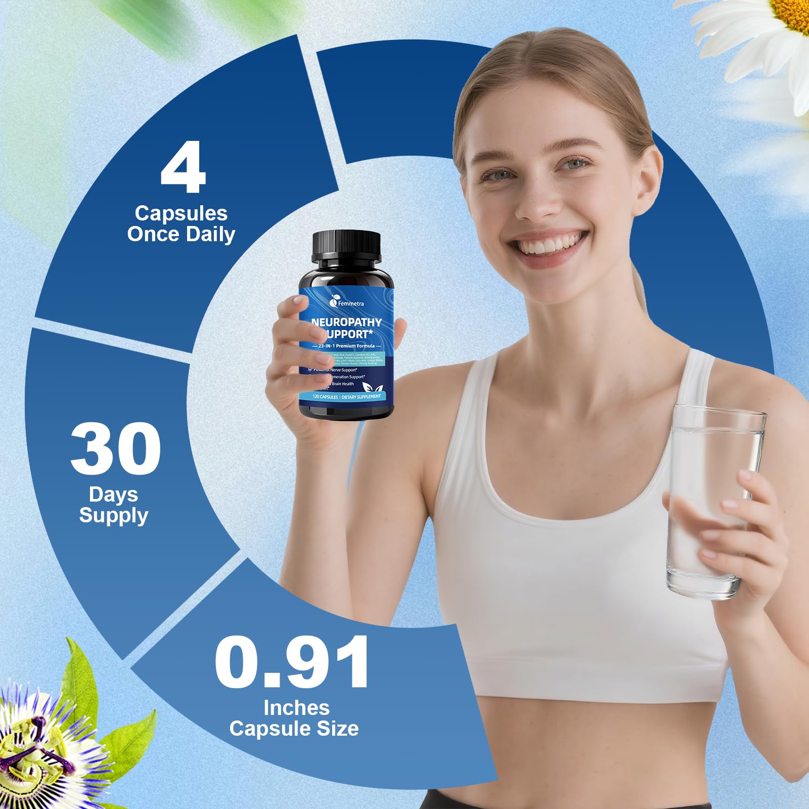 Nerve & Peripheral Neuropathy Support Supplement – 1200mg R-ALA, L-Carnitine, B Vitamins & NAC | Liver Detox & Antioxidant