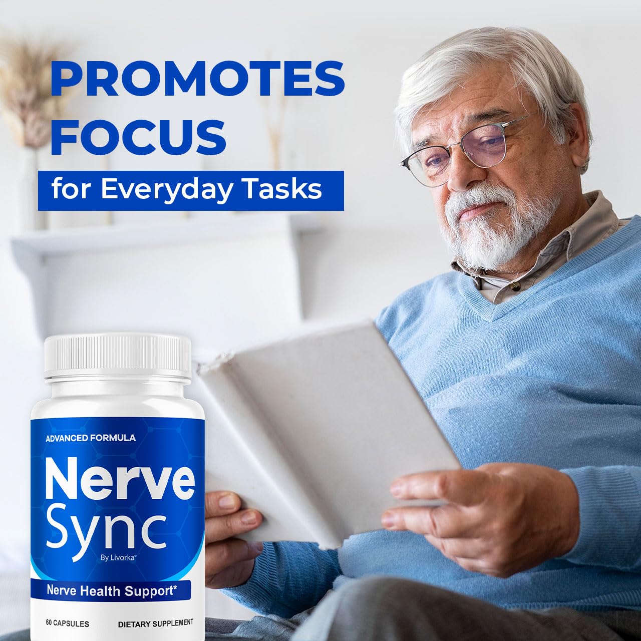 Nerve Sync Capsules | Official NerveSync Advanced Nerve Health Supplement - Maximum Strenght, 60 Capsules