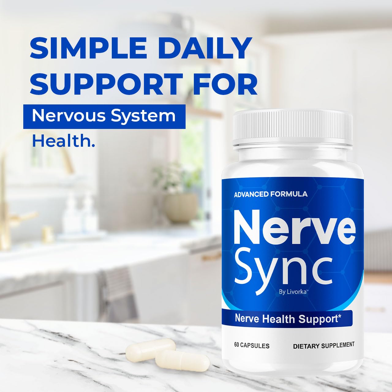 2 Pack Nerve Sync Capsules – Advanced Nerve Health Supplement, 120 Capsules