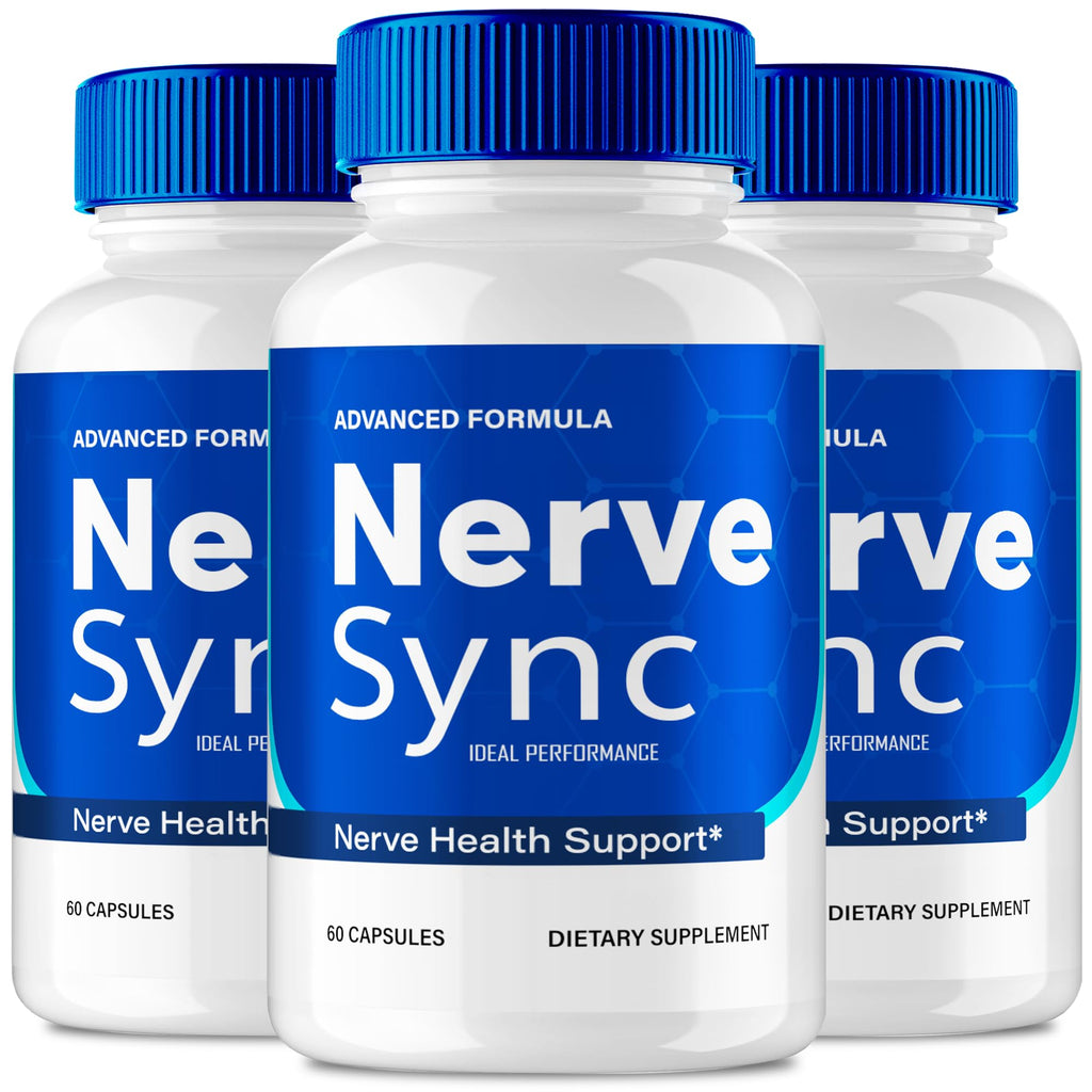 Nerve Sync Capsules – Official Nerve Sync Advanced Nerve Health Supplement Pills, Maximum Strength (3 Pack)