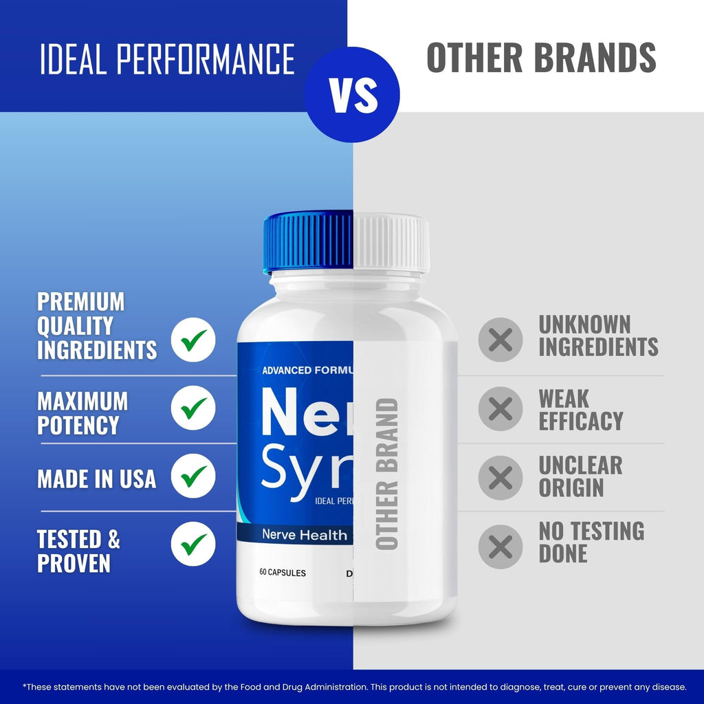 Nerve Sync Capsules – Official Nerve Sync Advanced Nerve Health Supplement Pills, Maximum Strength (3 Pack)
