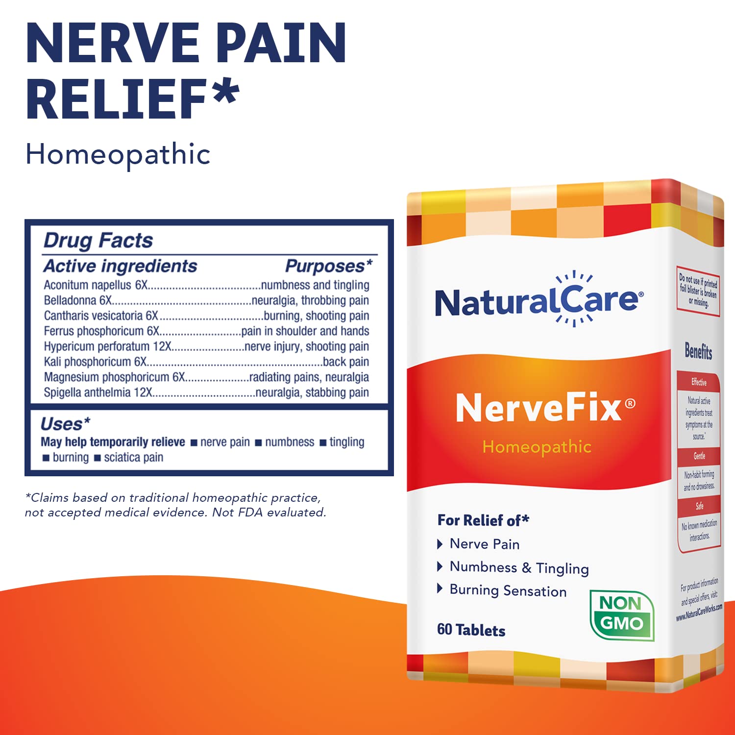NerveFix Natural Care 60 Tabs – Natural Nerve Pain Relief