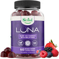 Nested Naturals Luna Sleep Gummies – Melatonin 3mg, L-Theanine, Valerian, GABA (60 Vegan Gummies)