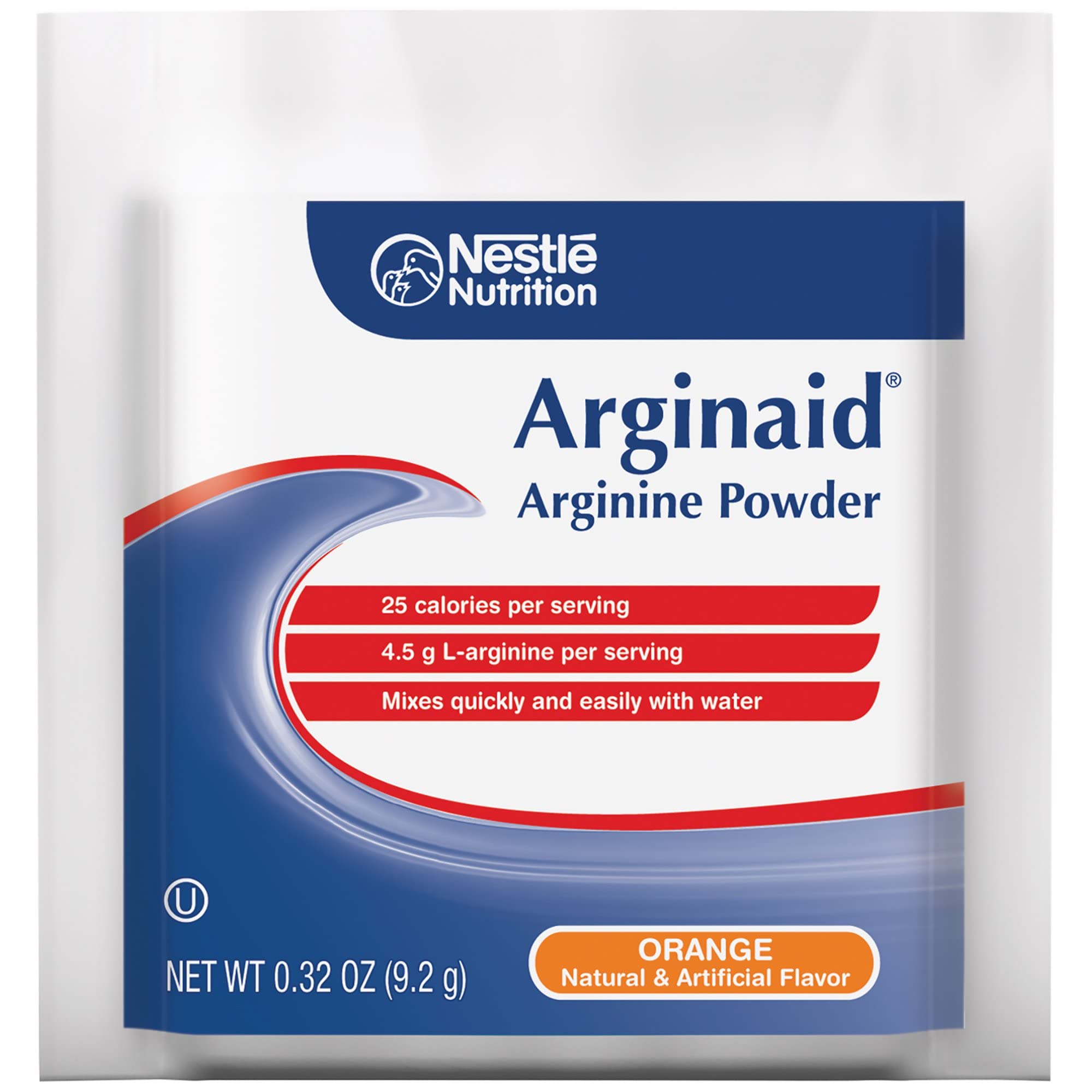 Nestle Arginaid Orange Drink Mix 0.32 oz Packet – 14 Ct | L-Arginine Supplement