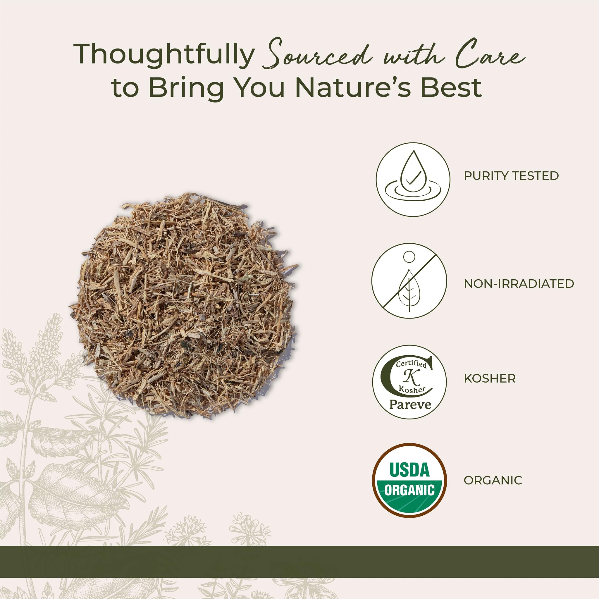 Starwest Botanicals Nettle Root Organic - Dried Stinging Nettle Root, Kosher & Non-GMO, 1 lb Bulk