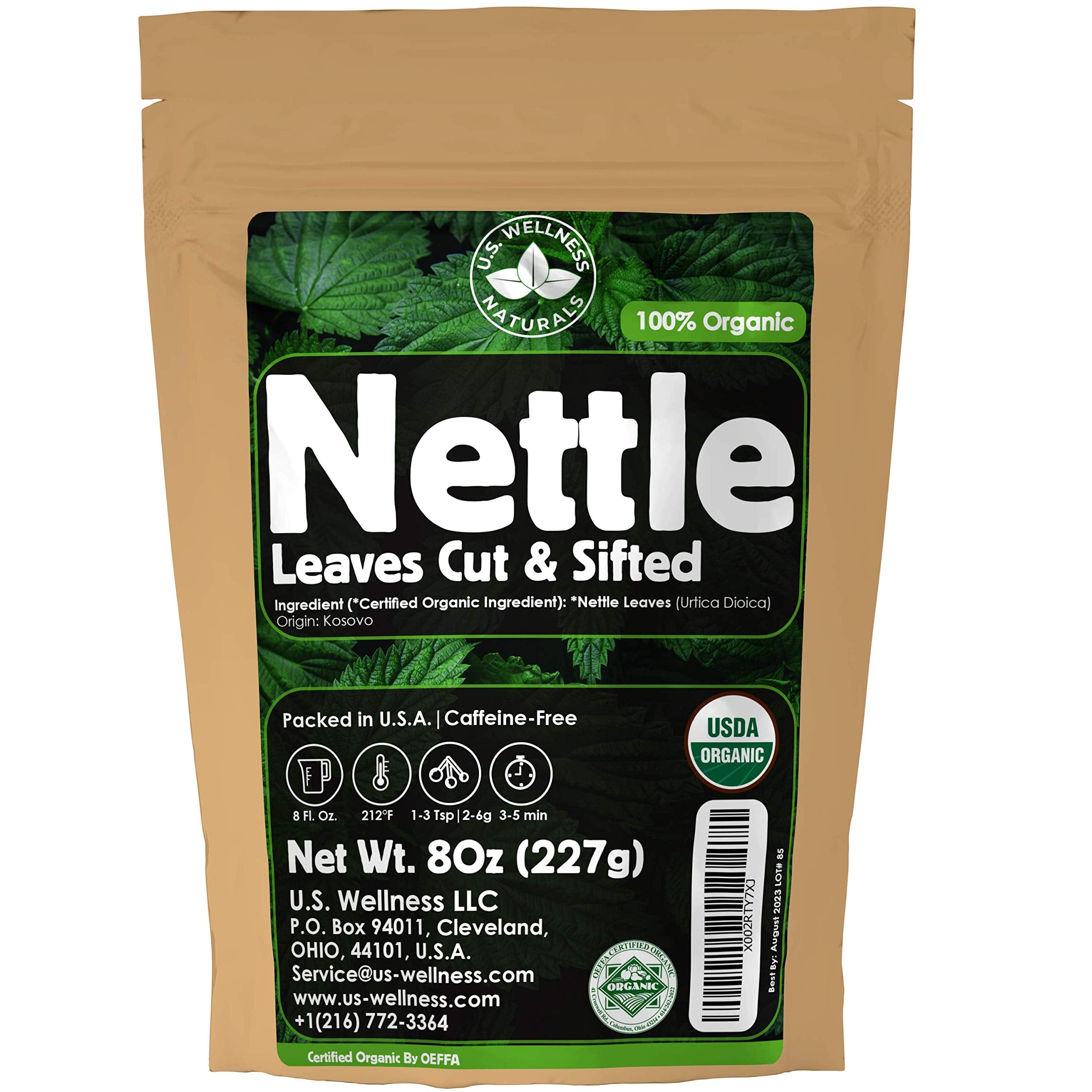 Nettle Tea 8oz Real Wild Harvest | USDA Organic Loose Leaf Urtica Dioica