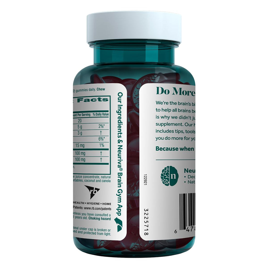 NEURIVA Original Gummies — Focus, Memory & Learning Support (Strawberry)