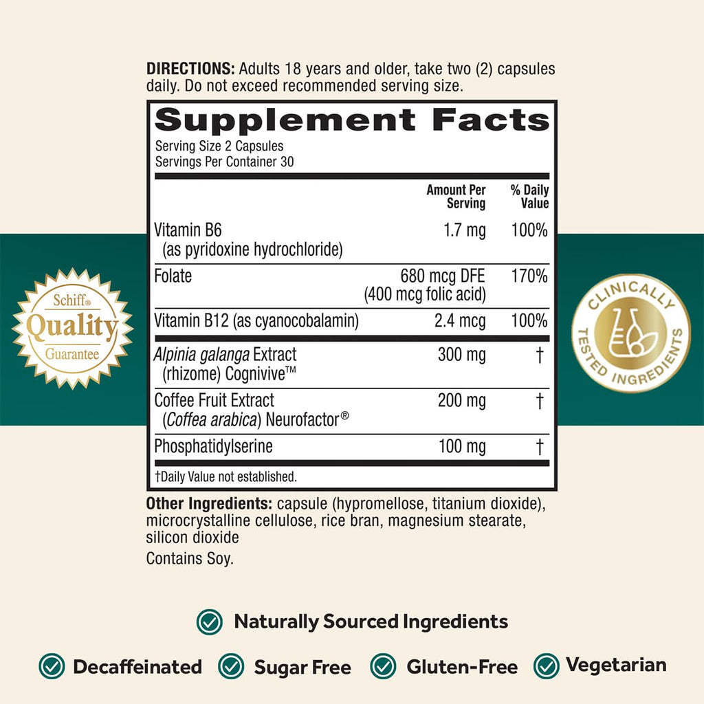 NEURIVA Ultra Brain Supplement for Focus, Memory & Alertness — 2-Pack, 60 Capsules