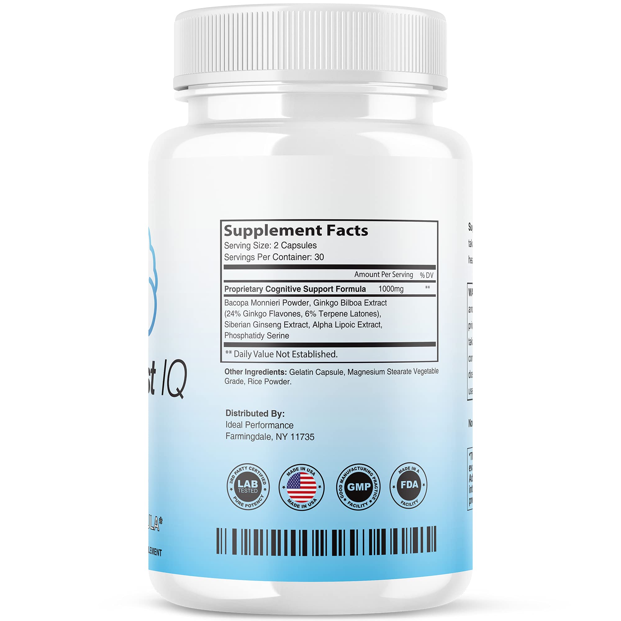 Neuro Boost IQ Supplement - Brain Pills Mind Ben Carson Neuroboostiq (60 Capsules)