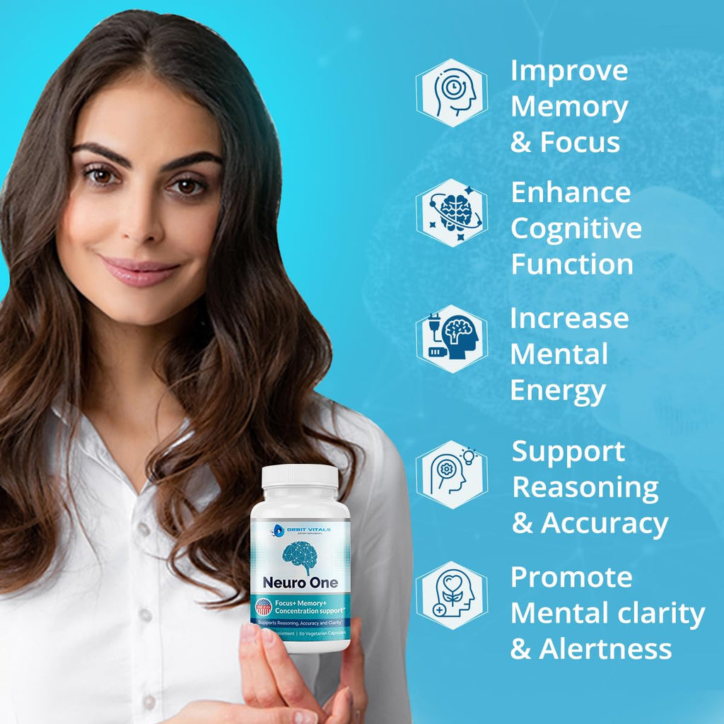 Neuro Brain Support Supplement for Memory | Focus, Clarity & Mental Speed - 60 Capsules