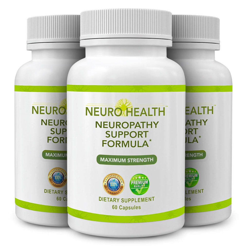 Neuro Health Nerve Support Formula for Neuropathy | B Vitamins & Alpha Lipoic Acid | 180 Capsules