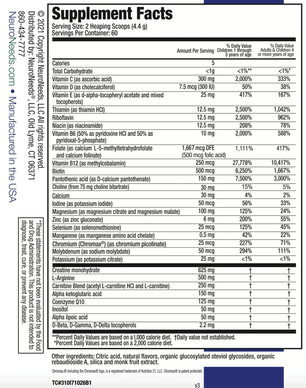 SpectrumNeeds by NeuroNeeds – 33-Ingredient Nutritional Support, Lemon Flavor