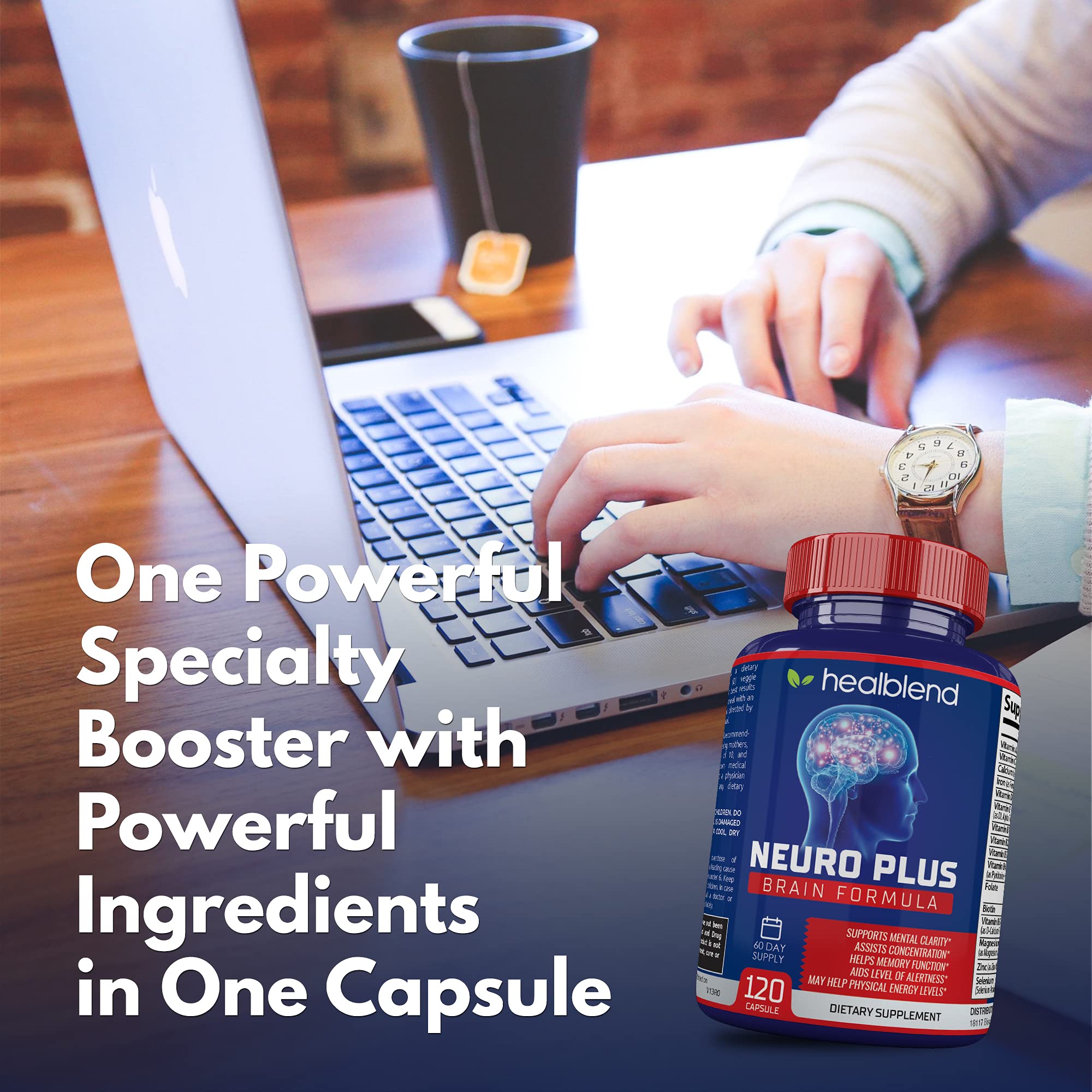 Neuro Plus Brain & Focus Formula – Nootropic Brain Booster (120 Caps)