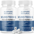 (2 Pack) Neuro Tech IQ Brain Supplement – Neuro Tech IQ Focus Formula Pills (120 Capsules)