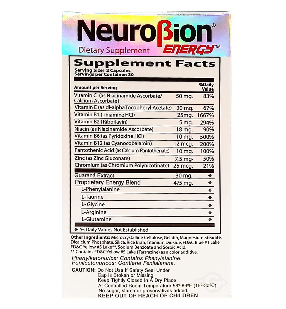 Neurobion Energy Amino Acids – 60 Count (Pack of 3)