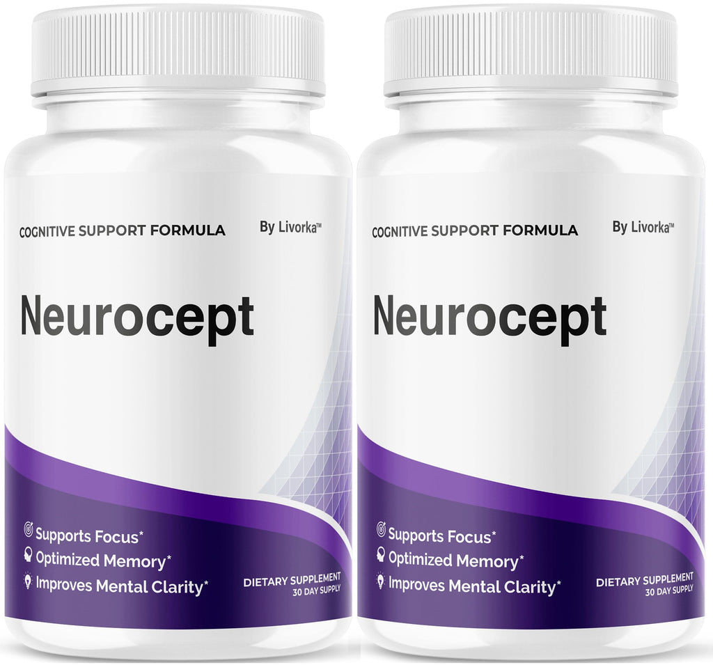 (2 Pack) Neurocept Brain Supplement Capsules – Memory, Focus & Wellness | 120 Capsules