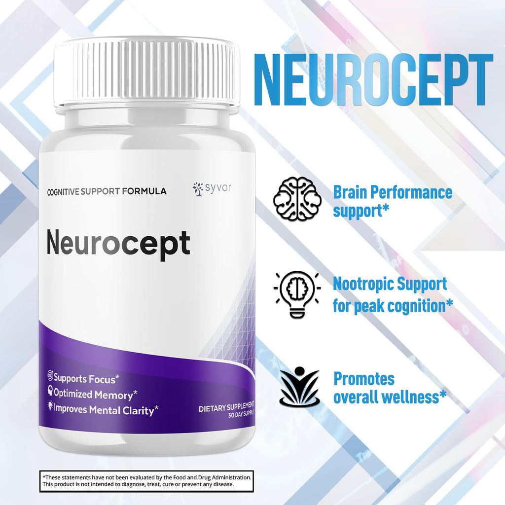 Neurocept Capsules – Brain Health Supplement with All-Natural Ingredients (60 Capsules)
