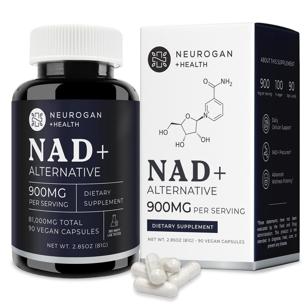 Neurogan NAD+ Alternative & NADH Precursor Capsules – 900mg NAD Supplement, 90 Capsules, Made in USA