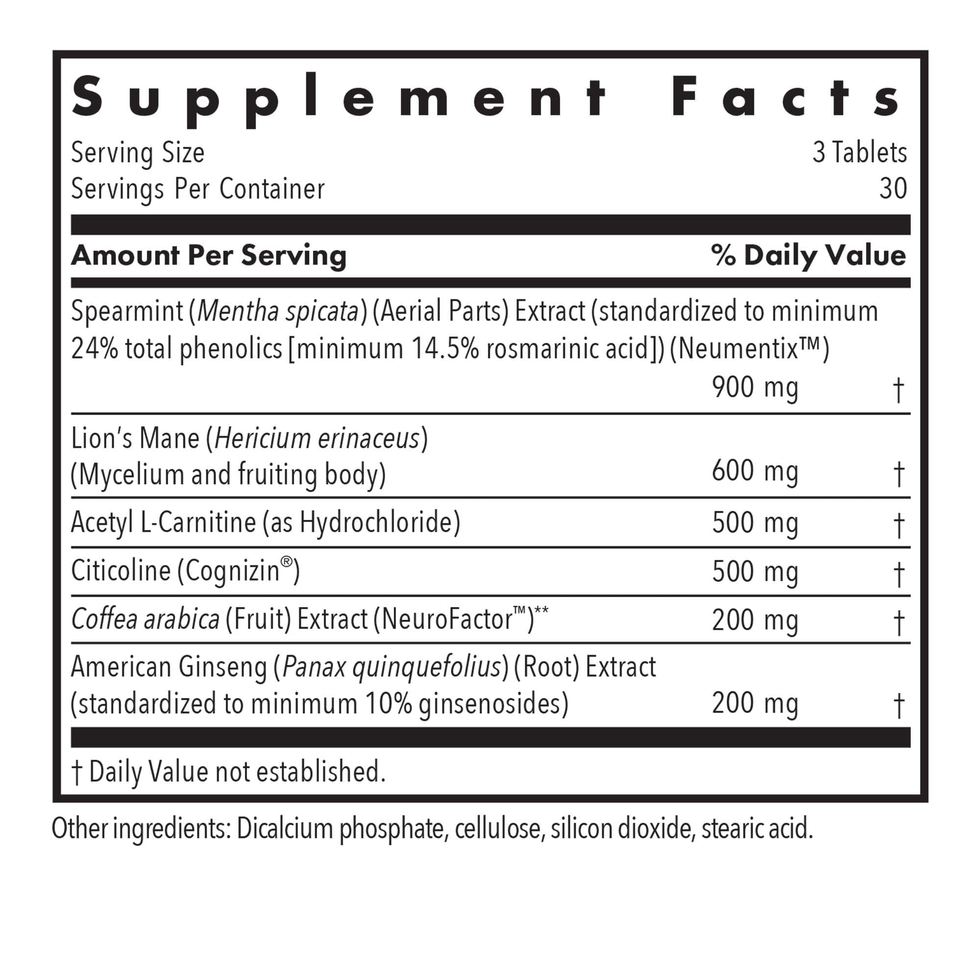 Allergy Research Group Advanced NeuroPlus Supplement - Memory & Focus Support, for Brain Function Health, Lion's Mane, Vegetarian Capsules - 90 Count