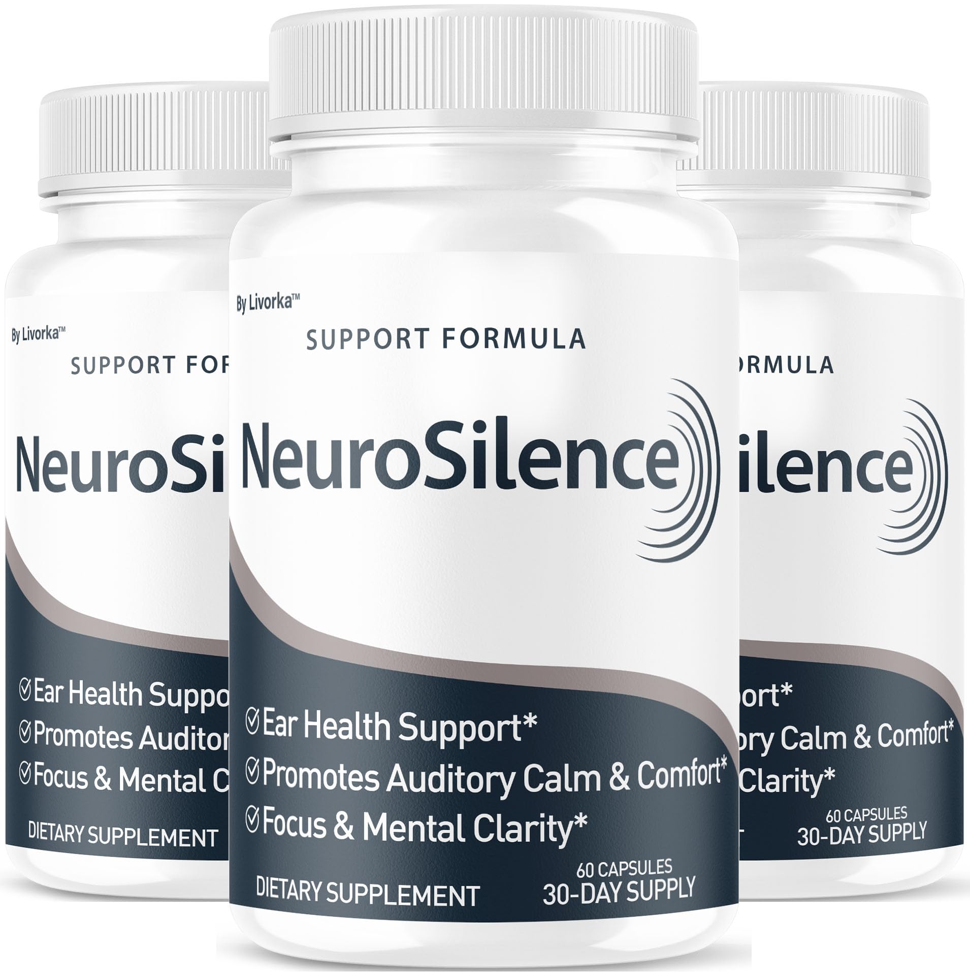 NeuroSilence Capsules (3 Pack) - Ear Health Support, 180 Capsules