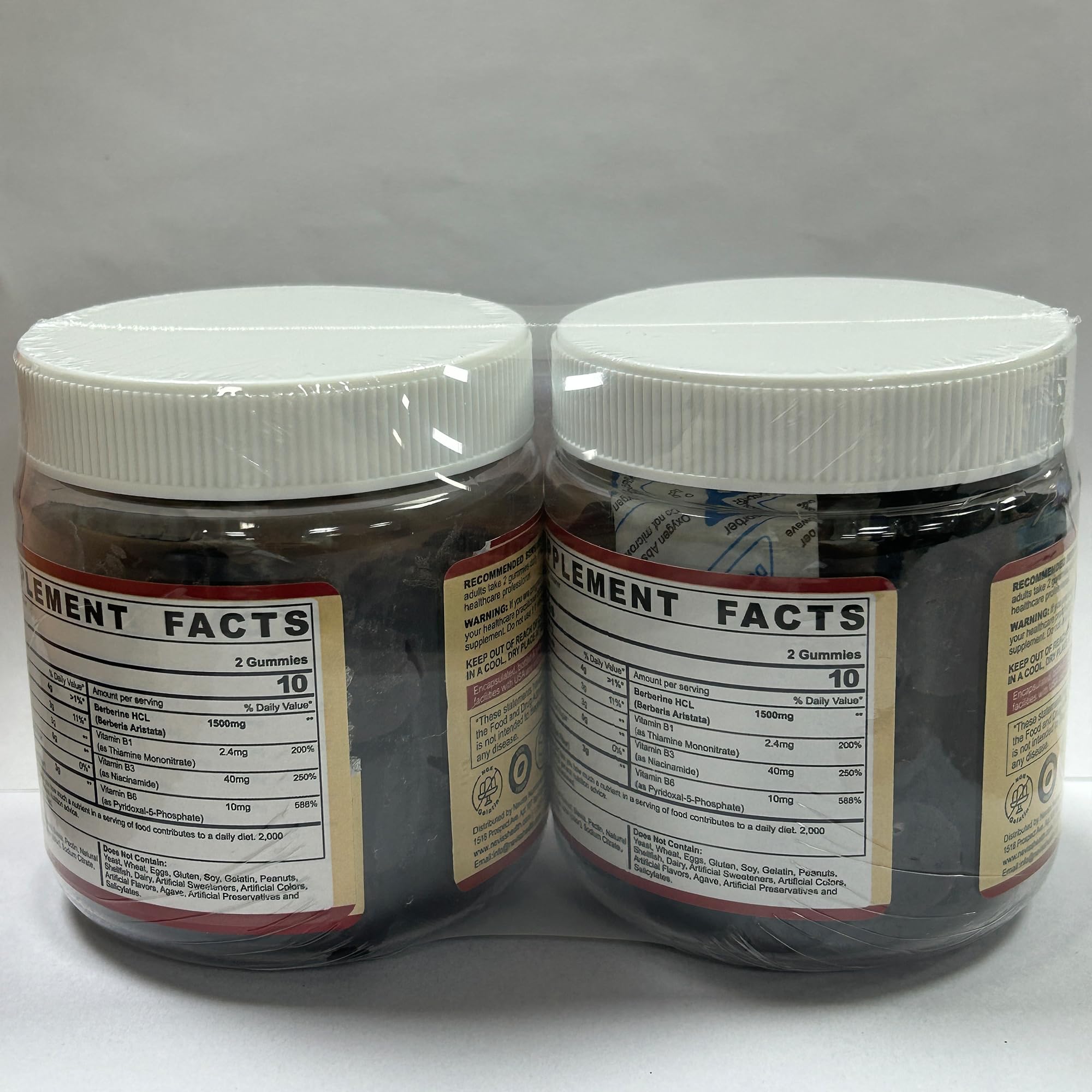 NEVISS Berberine Supplement 1500mg – Vegan, Non-GMO Gummies