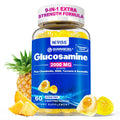 NEVISS Glucosamine 2000mg Gummies – Extra Strength with Chondroitin, MSM, Turmeric, Boswellia, Hyaluronic Acid, Vitamin D3 & Zinc | Pineapple 60 Gummies