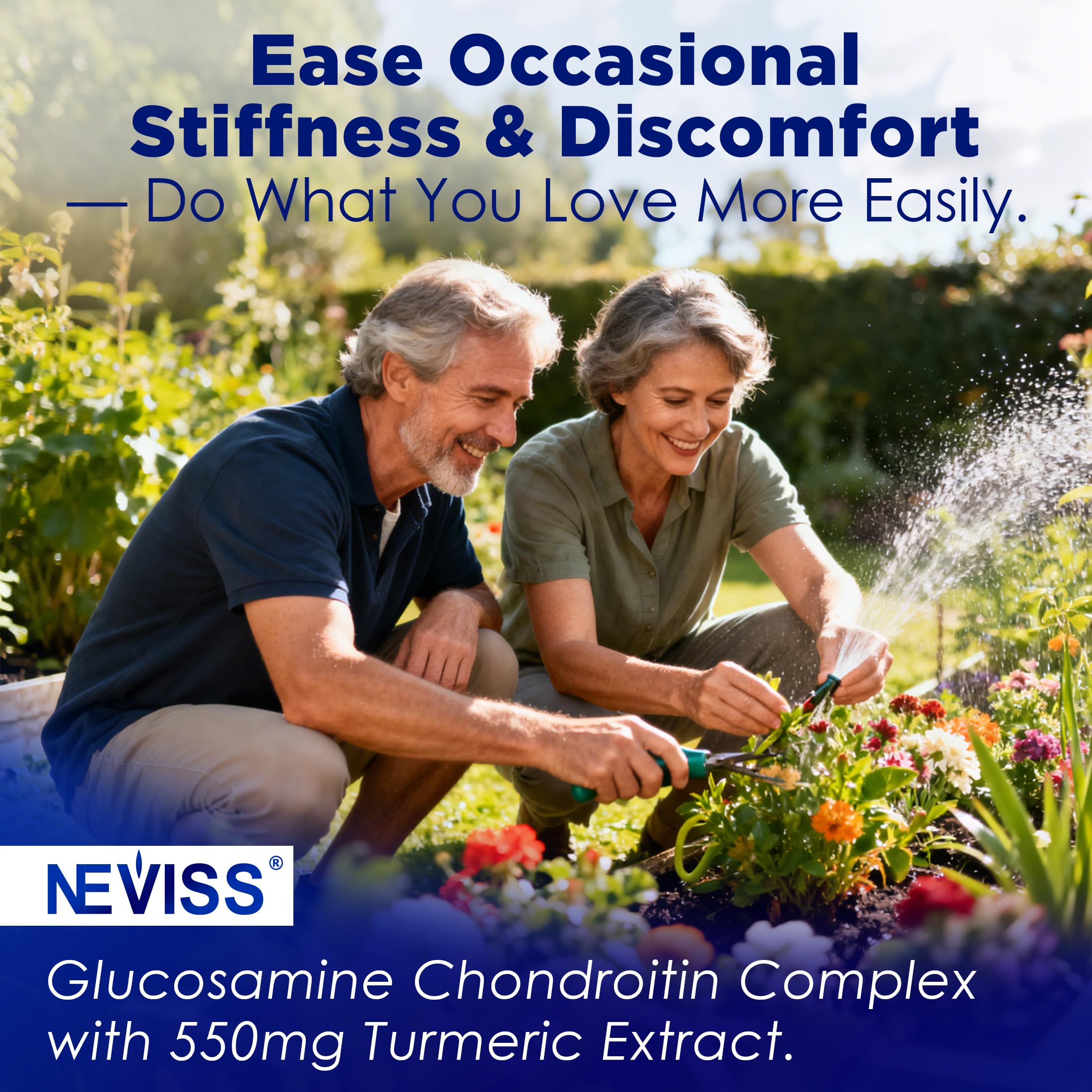 NEVISS Glucosamine 2000mg Gummies – Extra Strength with Chondroitin, MSM, Turmeric, Boswellia, Hyaluronic Acid, Vitamin D3 & Zinc | Pineapple 60 Gummies