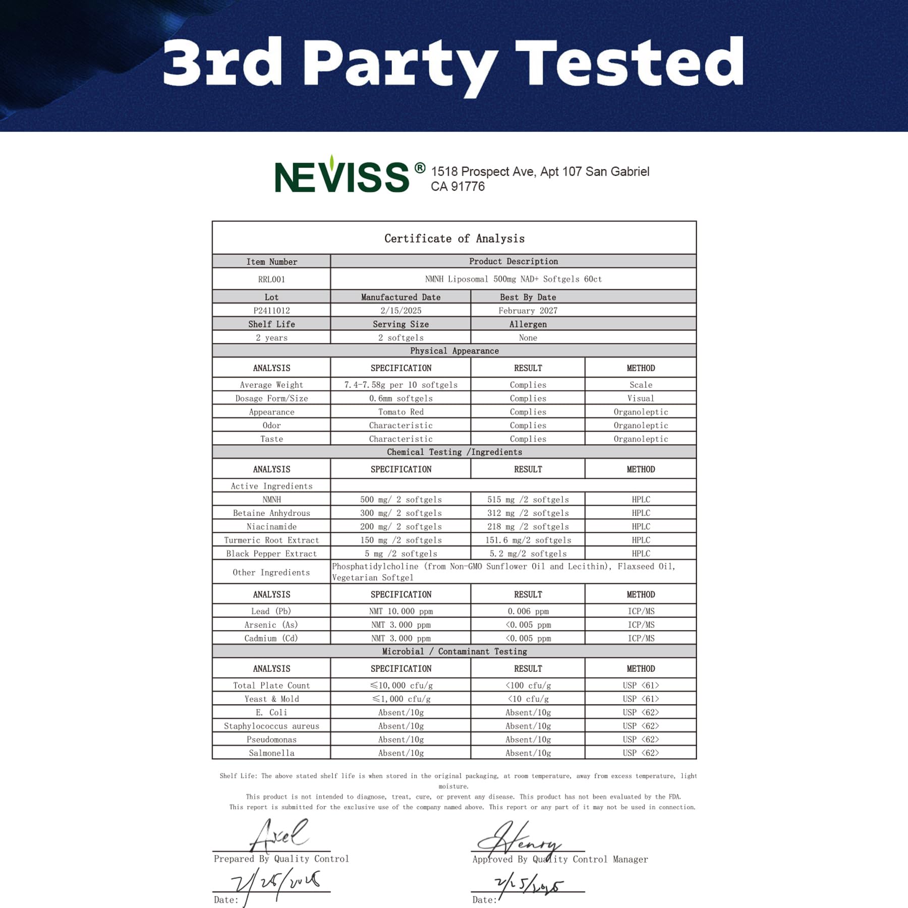 NEVISS NAD+ NMNH Liposomal 500mg – 120 Softgels | Next-Gen NR NMN Supplement Alternative