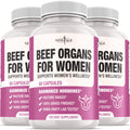 NEW AGE Beef Organ Supplement for Women – Grass-Fed Liver, Kidney, Heart & Uterus Tissue | 180 Capsules