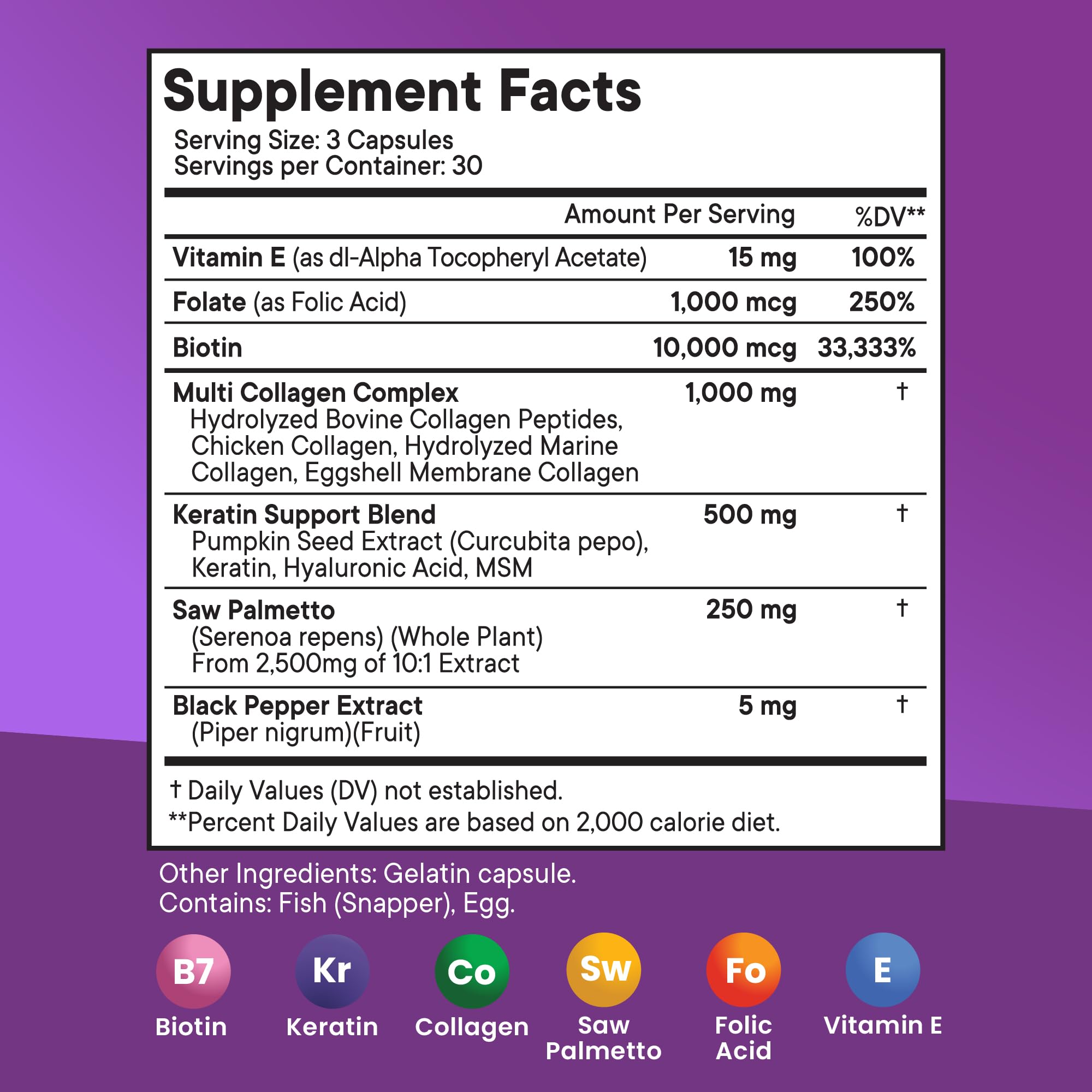 NEW AGE Biotin Collagen Keratin Hyaluronic Acid with DHT Blocker – 50,000mcg Hair Growth Vitamins (180 Count)