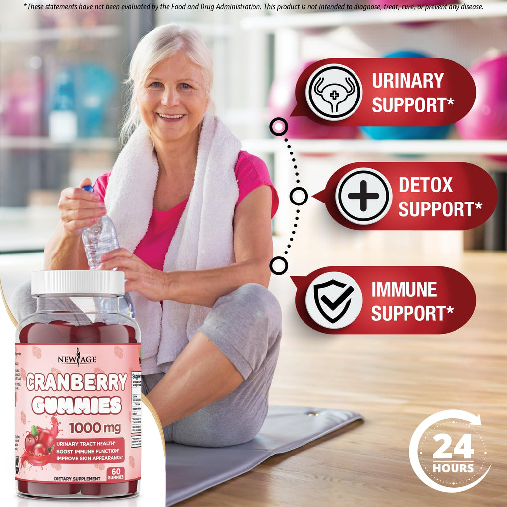 NEW AGE Cranberry Gummies - Urinary Tract Health (120 Count)